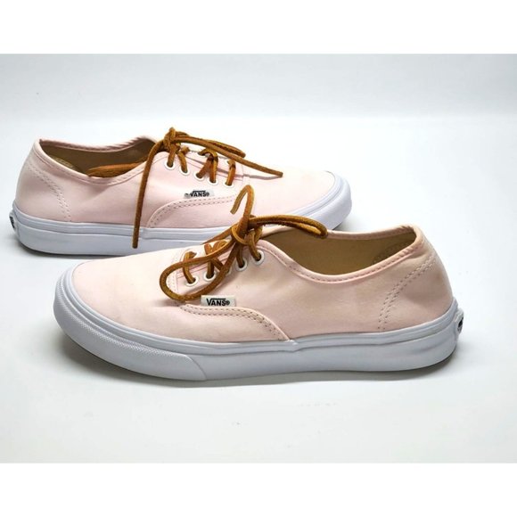 Vans Authentic Light Pink Canvas with Leather Laces Size 5.5 Mens 7 Wos 1315 - Picture 6 of 12